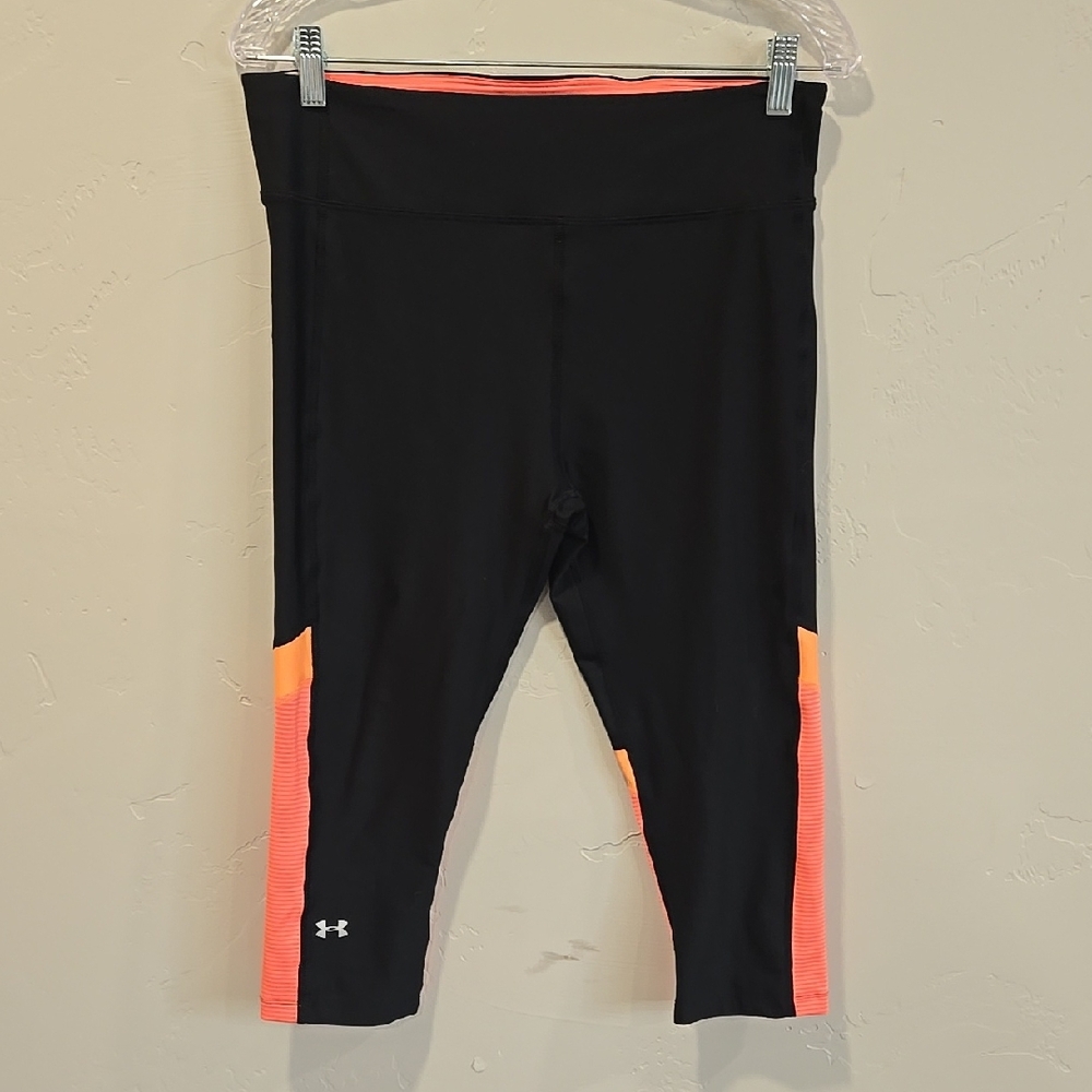 Under Armour Black and Orange Leggings